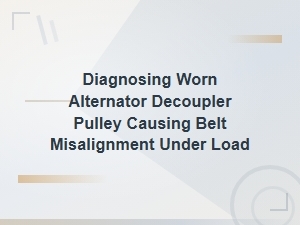 Worn Alternator Decoupler Pulley Signs: Belt Misalignment Under Load